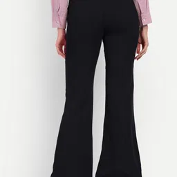 Next One Women Relaxed Flared High-Rise Non Iron Bootcut Trousers image 2