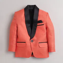 Jeetethnics Boys Shawl Collar Silk Cotton Tuxedo 3 Piece Suit image 4