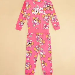 Pantaloons Junior Girls Printed Pure Cotton T-shirt with Trousers image 3