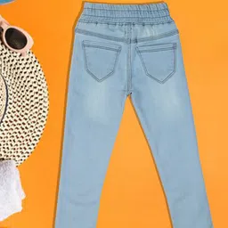 A-Okay Girls Slim Fit High-Rise Easy Wash Trousers image 4