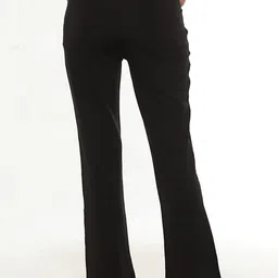 FITHUB Women Flared Mid-Rise Bootcut Trousers image 3