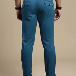 The Roadster Lifestyle Co. Men Blue Slim Fit Mid-Rise Chinos image 2