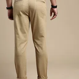 The Roadster Lifestyle Co. Men Khaki Relaxed Slim-Fit Mid-Rise Chinos image 3