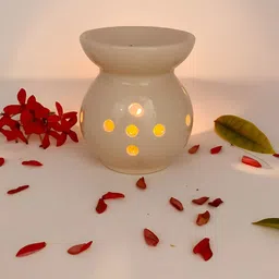 Shree Murti Off White Ceramic Aroma Oil Diffuser image 5