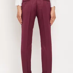 VEI SASTRE Men Smart Slim Fit Formal Mid-Waist Trouser image 3