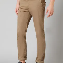 Cantabil Flat-Front Mid-Rise Regular Fit Comfort Regular Trousers image 2