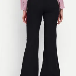 Next One Women Relaxed Flared High-Rise Non Iron Formal Trousers image 3
