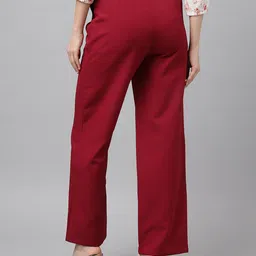 Latin Quarters Women High-Rise Pleated Regular Trouser image 3