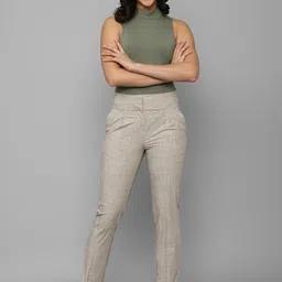 Allen Solly Woman Abstract Printed Pleated Trousers image 4