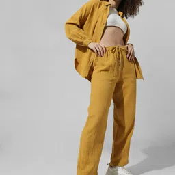 ONLY Women Textured Straight Fit Pure Cotton Trousers-picture-34