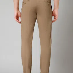 Cantabil Flat-Front Mid-Rise Regular Fit Comfort Regular Trousers image 3