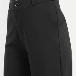 Next One Women Smart Loose Fit High-Rise Easy Wash Cotton Parallel Trousers image 4
