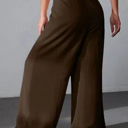 Next One Women Smart Wide Leg Baggy Fit High-Rise Parallel Trouser image 4