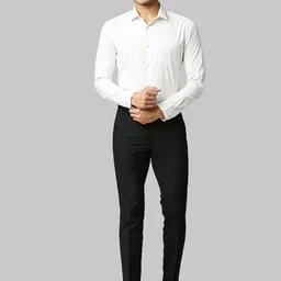 Park Avenue Men Black Formal Trousers image 2