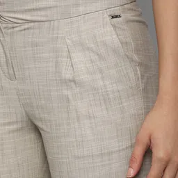 Allen Solly Woman Abstract Printed Pleated Trousers image 5