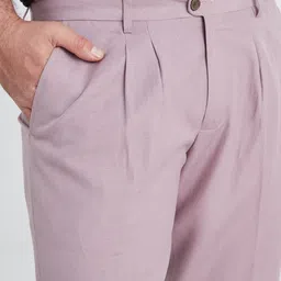 MR BUTTON Men Slim Fit Pleated Trousers image 2