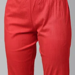 GOLDSTROMS Women Red Cotton Trousers image 3