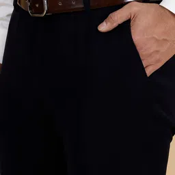 JB STUDIO Men Mid Rise Slim Fit Formal Trouser image 4