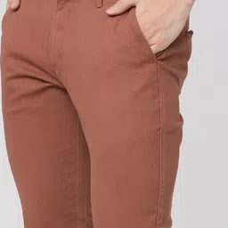 HIGHLANDER Men Rust Slim Fit Trousers image 2