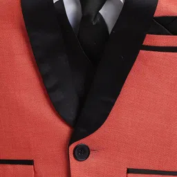 Jeetethnics Boys Shawl Collar Silk Cotton Tuxedo 3 Piece Suit image 3