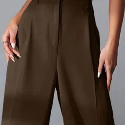 Next One Women Smart Wide Leg Baggy Fit High-Rise Parallel Trouser image 5