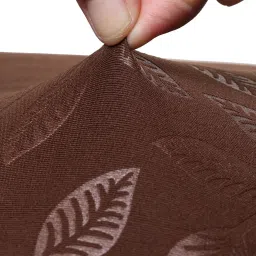Brown Leaf Printed Polyester 15x19 Inches Stretchable Chair Cover by Cortina image 4