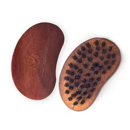 THE MAN COMPANY Men Beard Brush for Untangling Frizz-Free Finish - Brown-picture-16