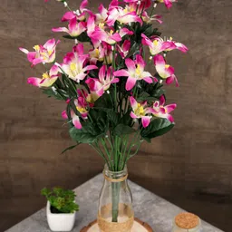 satyam kraft 1 Piece Shaded Lily Artificial Flowers Bunch for Gifting, Home Decoration Purple Lily Artificial Flower image 2