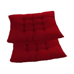 Mom's Moon Maroon 2 Pieces Square Shaped Chair Pads-picture-27