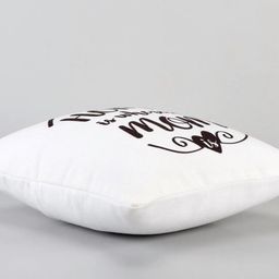 fnp White & Black Home Is Wherever Mom Printed Square Pre Filled Cushion-picture-42