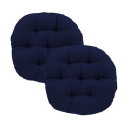 DADDY COOL 2 Pieces Navy Blue Round Chair Cushion-image-39
