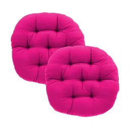 DADDY COOL 2 Pieces Rose Pink Round Chair Cushion-image-38
