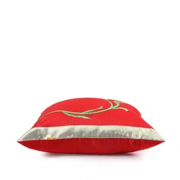 ANS Red & Orange Set of 2 Floral Square Cushion Covers image 5