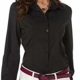 houseofcommon Women Regular Fit Solid Button Down Collar Formal Shirt image 1