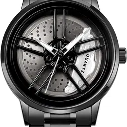 empero 3D Rotating Spinning Watch Quartz Men Rim Car Wheel Watches Analog Watch - For Men Wheel Watch image 2