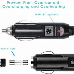 gemdrop Plug 12V Universal Car Cigarette Lighter Power Male Plug Socket with LED Indicator Car Cigarette Lighter image 4