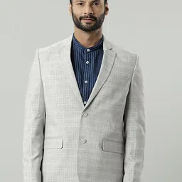 indian terrain Men Checkered Single Breasted Casual Blazer-picture-10