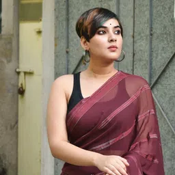 moda rapido Embellished, Striped Bollywood Satin Saree image 4