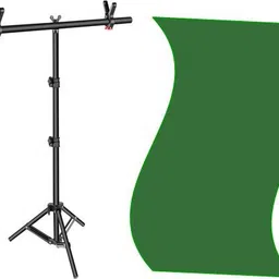 Vistook 6x9FT Dark Green Decoration Curtain T-Shape Stand Photo Studio With Croma Screen Reflector-picture-19