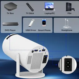 TuneFit Portable Mini Projector (3000 lm / 2 Speaker / Wireless / Remote Controller) Portable Projector image 2