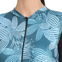 lebami Floral Print Women Swim-dress Blue Swimsuit image 4