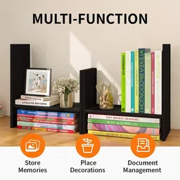 enigmatic woodworks H Shape Wooden Book Shelf for Kids, Study & Living Room Engineered Wood Open Book Shelf image 3