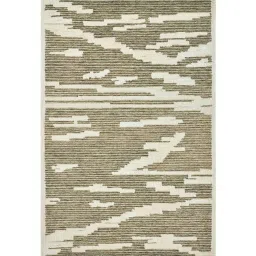 saraswati global Beige Abstract Wool 5 ft x 7 ft Hand Tufted Carpet image 2