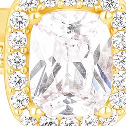 GIVA 925 Sterling Silver Gold-Plated Stone-Studded Finger Ring image 3