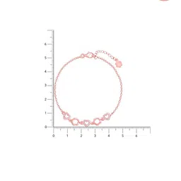 GIVA Women 925 Sterling Silver Rose Gold-Plated Adjustable Link Bracelet image 2