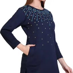 dg divine Women Printed Round Neck Cotton Blend Multicolor T-Shirt image 3