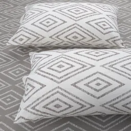 huesland Cotton Double Flat 144 TC Geometric Bedsheet image 4