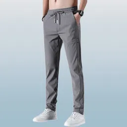 ficka Pack of 2 Men Solid Blue, Grey Track Pants image 4