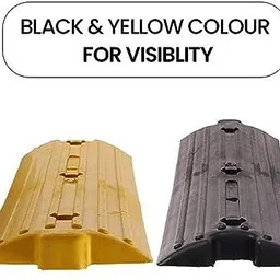 kunplast Plastic Rumblers Safety Speed Breaker Size-500x125x25 MM, Set of 4 meters Emergency Sign image 4