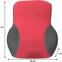 oshotto Black, Red Fabric, Leatherite Car Pillow Cushion for BMW image 4